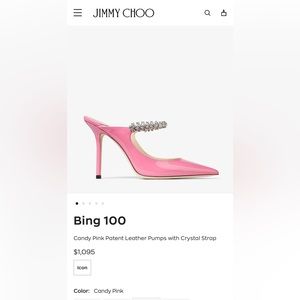Bing 100

Candy Pink Patent Leather Pumps with Crystal Strap